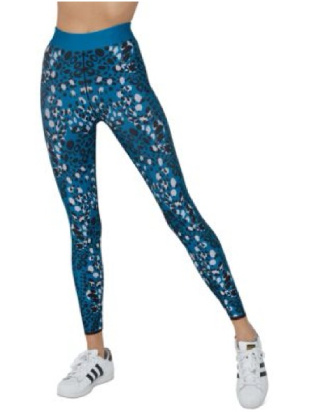 Cor by ultracor High-Rise Teal Leopard Print Leggings size XS